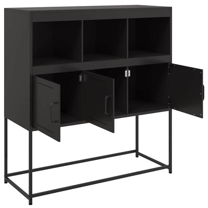 vidaXL Sideboard | Black | Cold-rolled steel | Standard | Sideboard
