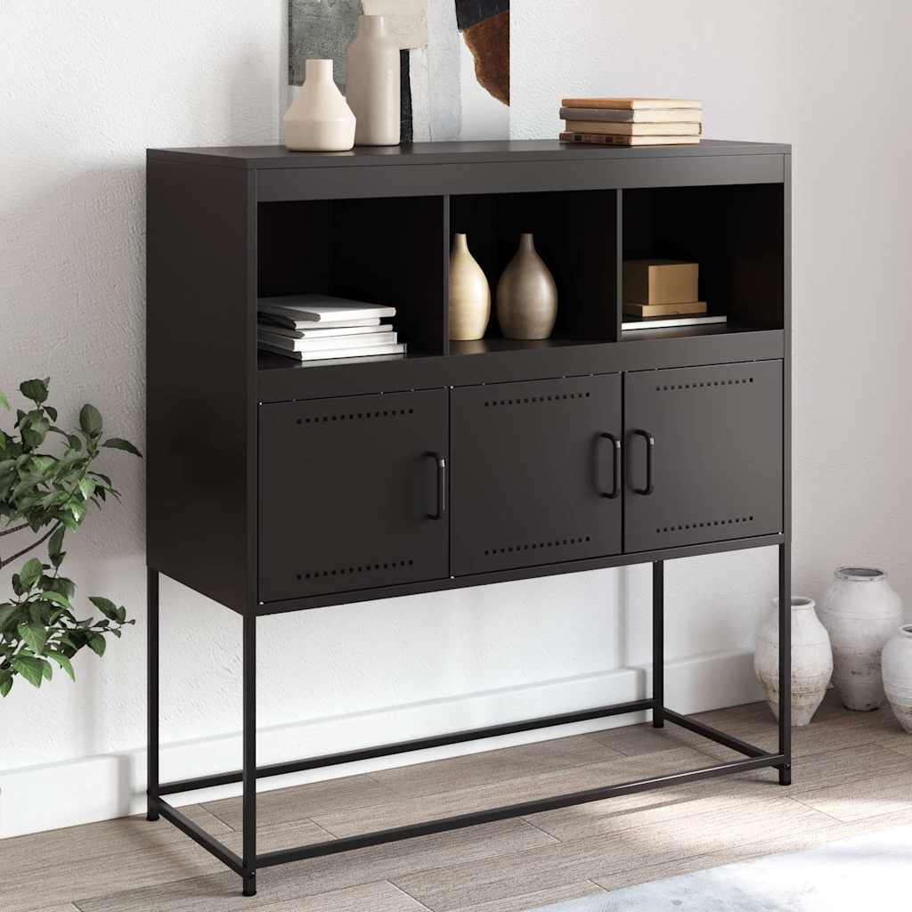 vidaXL Sideboard | Black | Cold-rolled steel | Standard | Sideboard