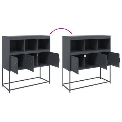 vidaXL Sideboard Anthracite 100,5x39x107 cm Steel