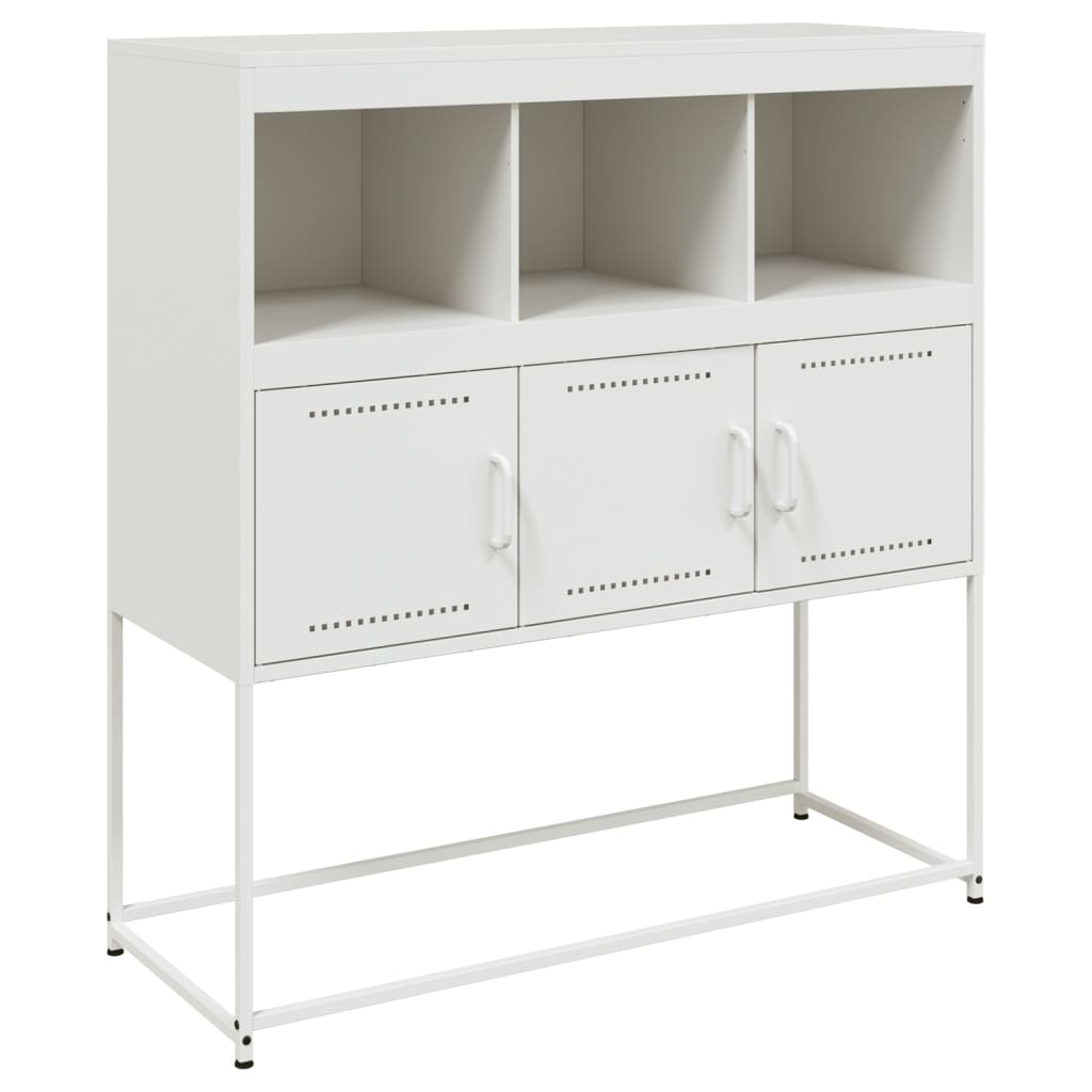 vidaXL Sideboard White 100,5x39x107 cm Steel