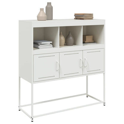 vidaXL Sideboard White 100,5x39x107 cm Steel
