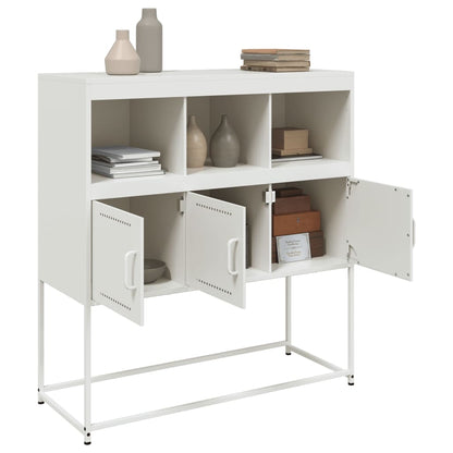 vidaXL Sideboard White 100,5x39x107 cm Steel