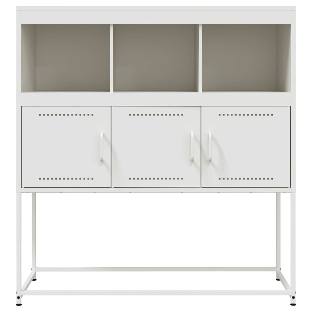 vidaXL Sideboard White 100.5x39x107 cm Steel