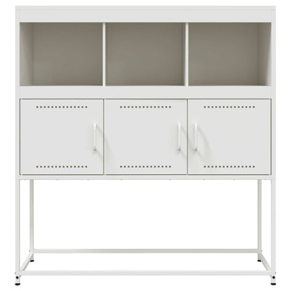 vidaXL Sideboard White 100.5x39x107 cm Steel