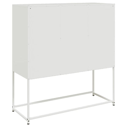 vidaXL Sideboard White 100.5x39x107 cm Steel