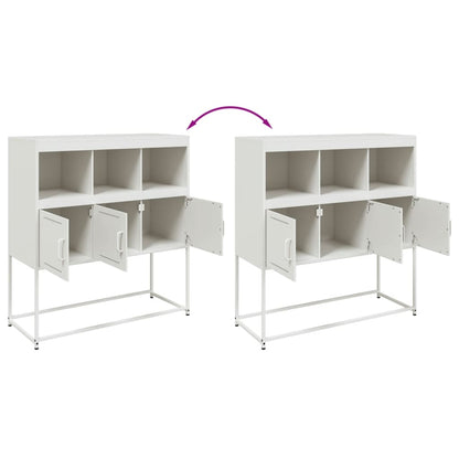 vidaXL Sideboard White 100,5x39x107 cm Steel