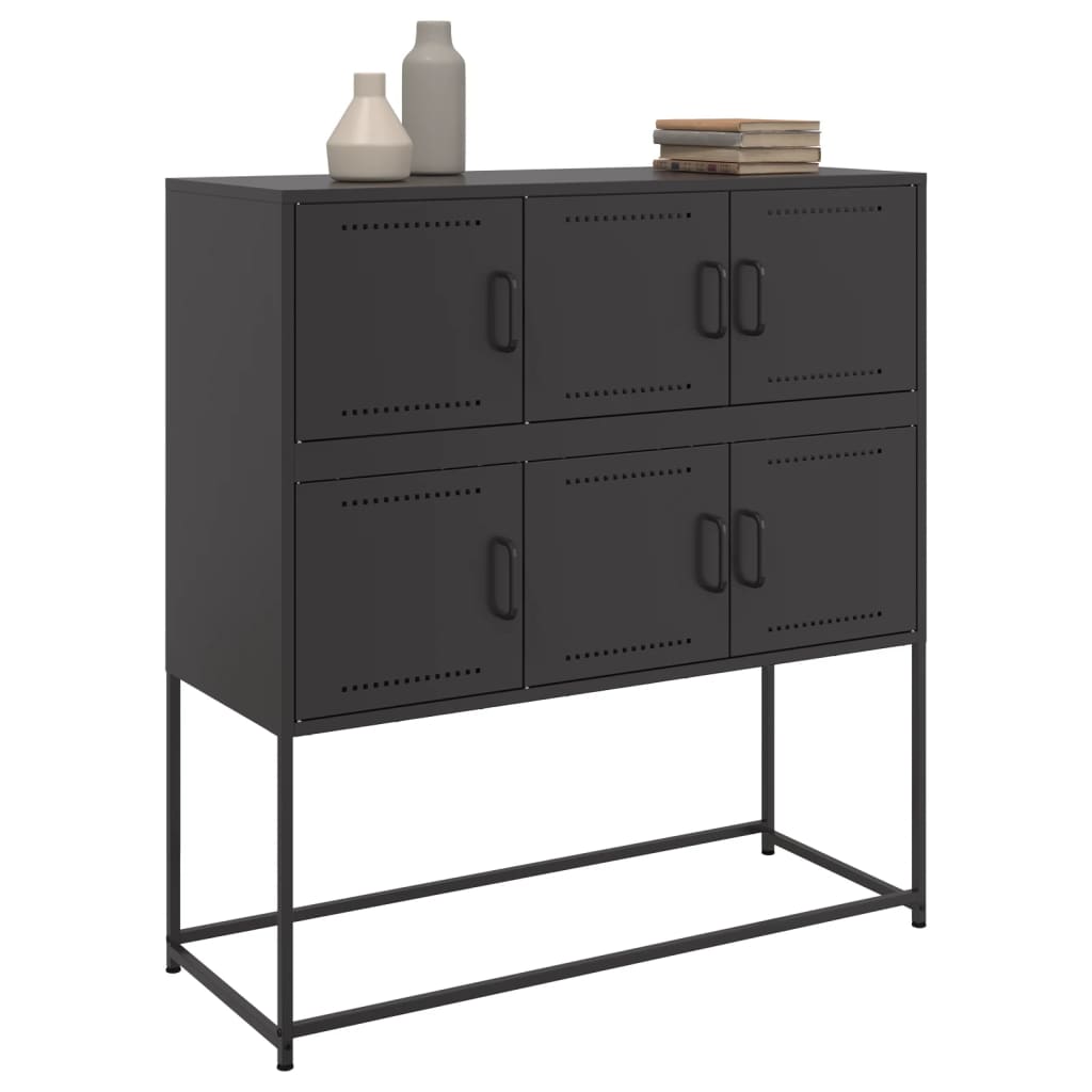 vidaXL Sideboard Black 100.5x39x107 cm Steel