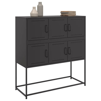 vidaXL Sideboard Black 100.5x39x107 cm Steel