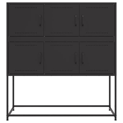vidaXL Sideboard Black 100.5x39x107 cm Steel