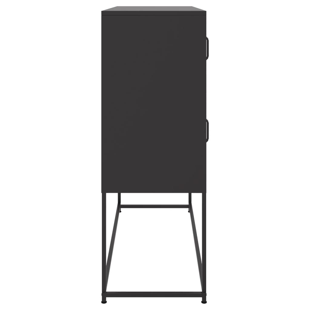 vidaXL Sideboard Black 100.5x39x107 cm Steel