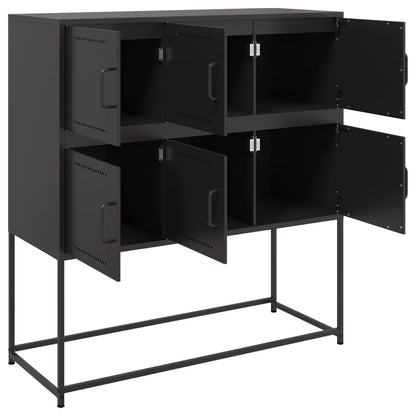 vidaXL Sideboard Black 100.5x39x107 cm Steel