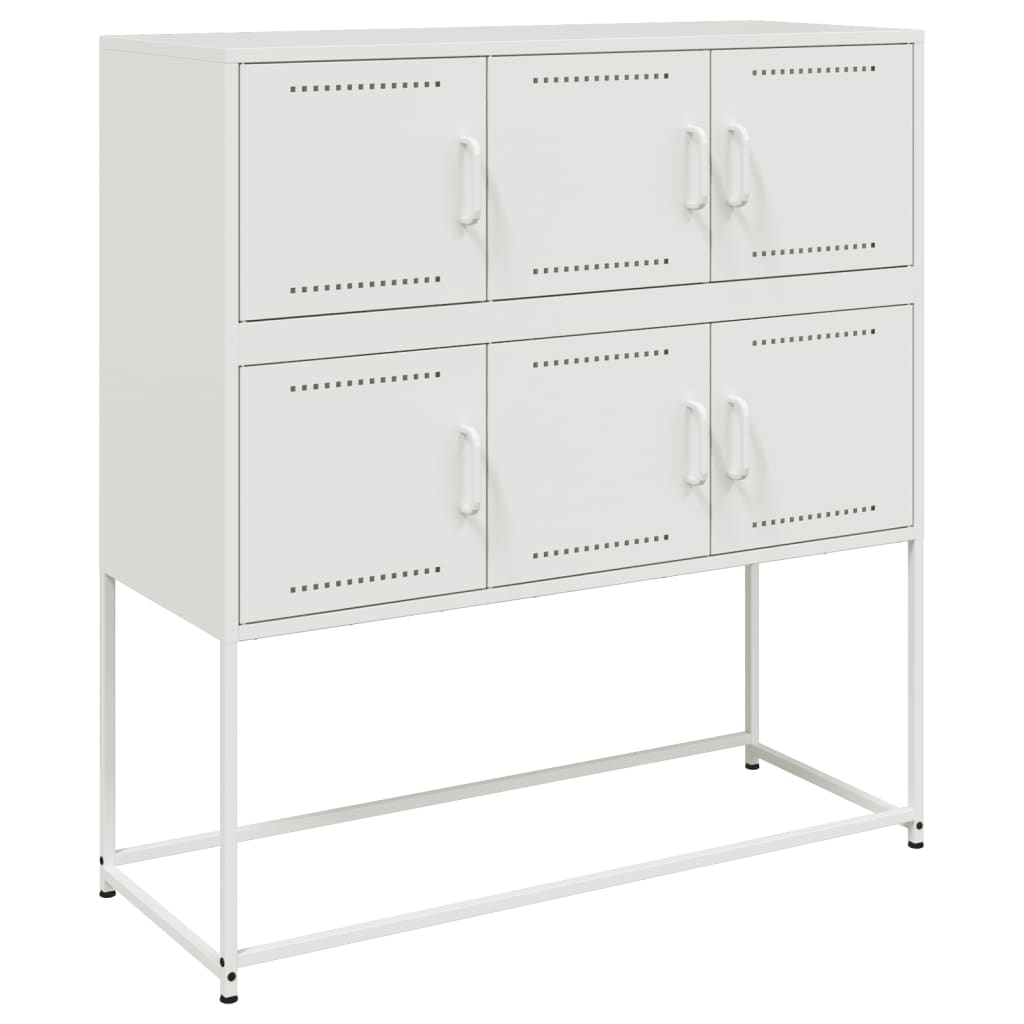 vidaXL Sideboard White 100,5x39x107 cm Steel