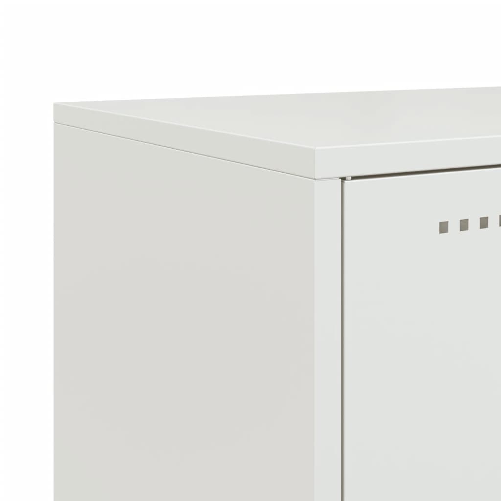 vidaXL Sideboard White 100,5x39x107 cm Steel