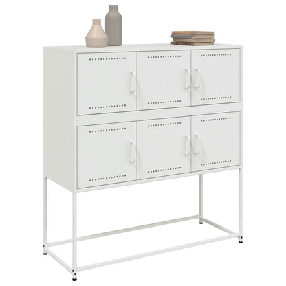 vidaXL Sideboard White 100,5x39x107 cm Steel