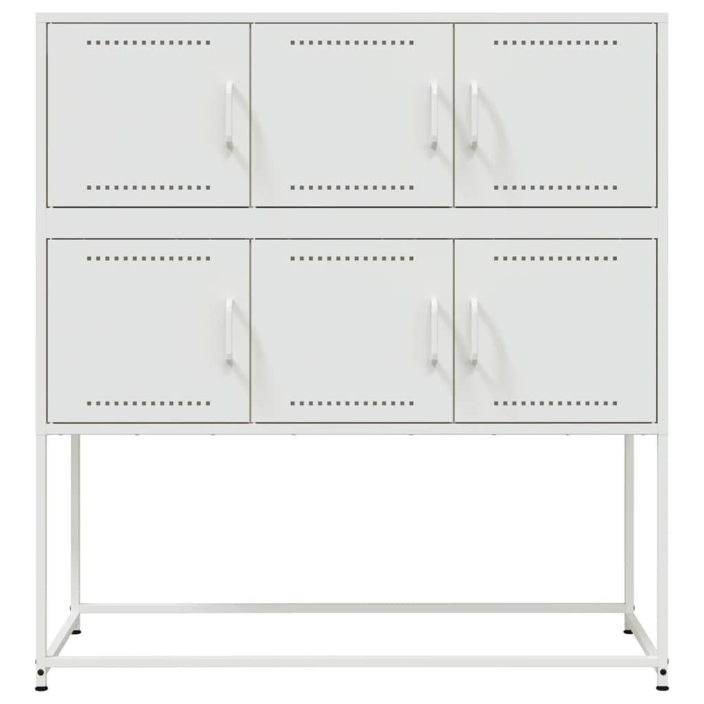 vidaXL Sideboard White 100.5x39x107 cm Steel