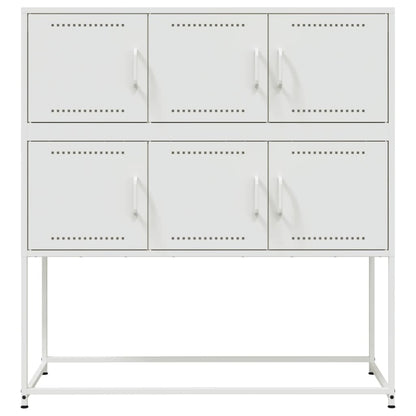 vidaXL Sideboard White 100.5x39x107 cm Steel