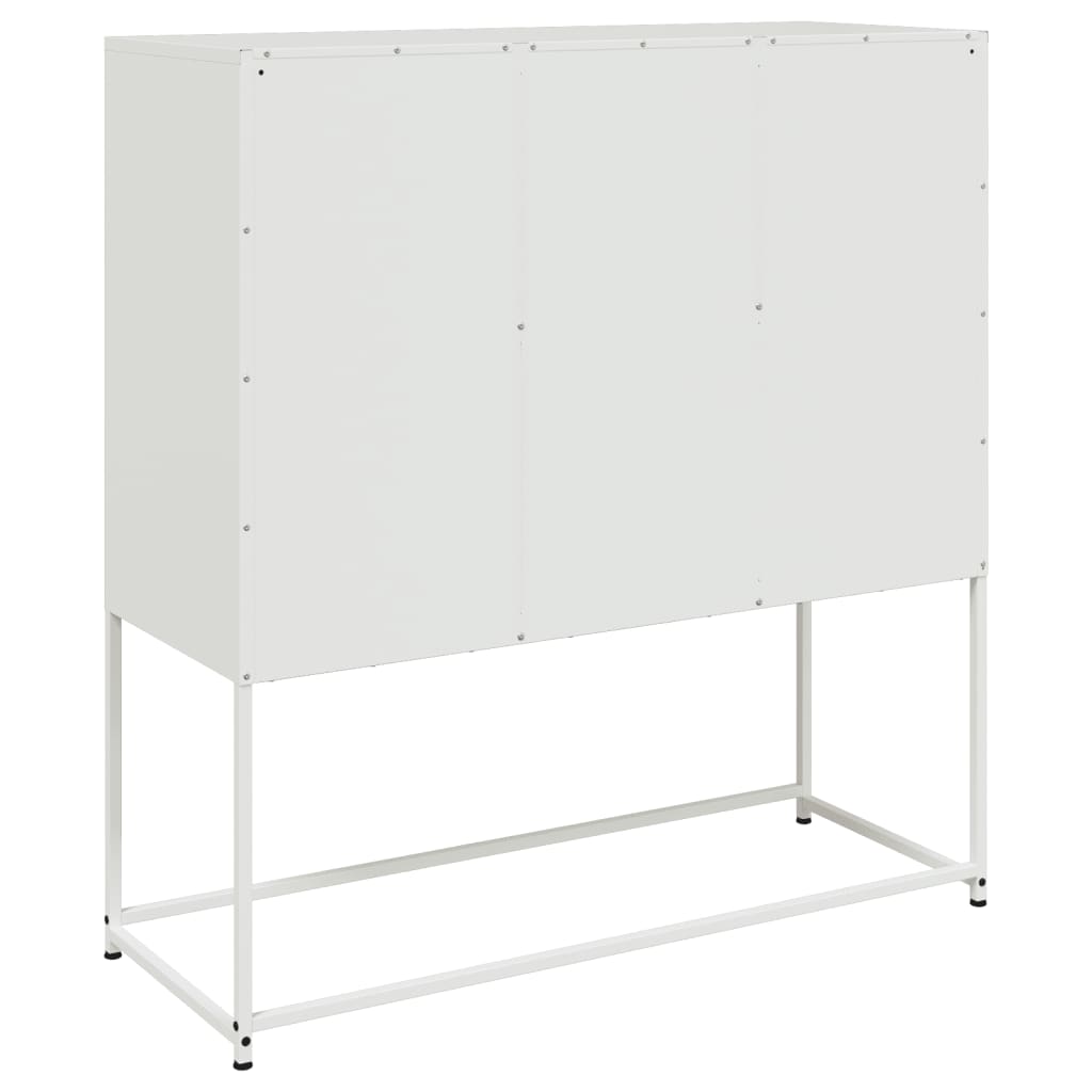 vidaXL Sideboard White 100.5x39x107 cm Steel