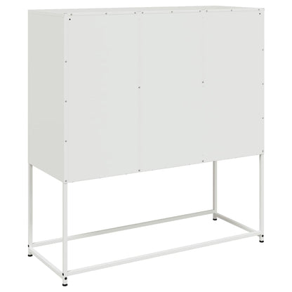 vidaXL Sideboard White 100.5x39x107 cm Steel