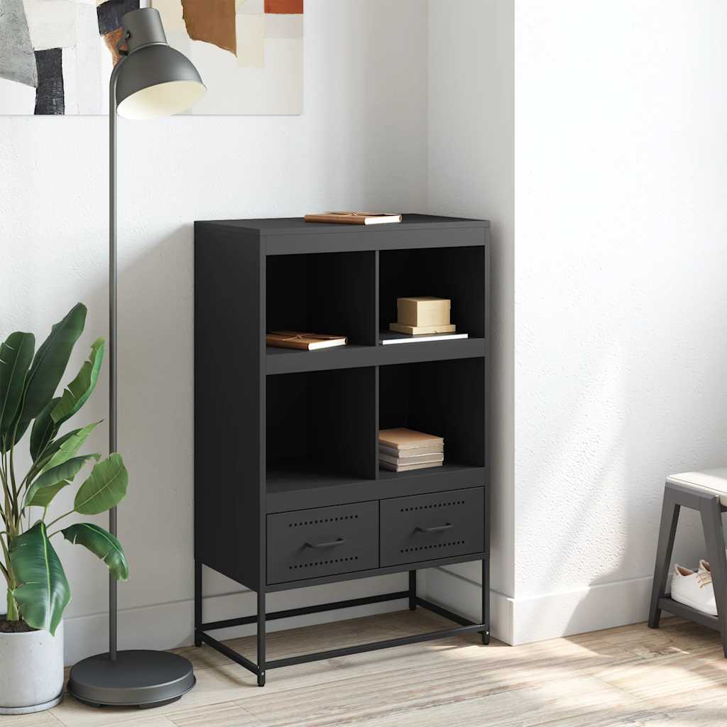 vidaXL Highboard Black 68x39x111,5 cm Steel