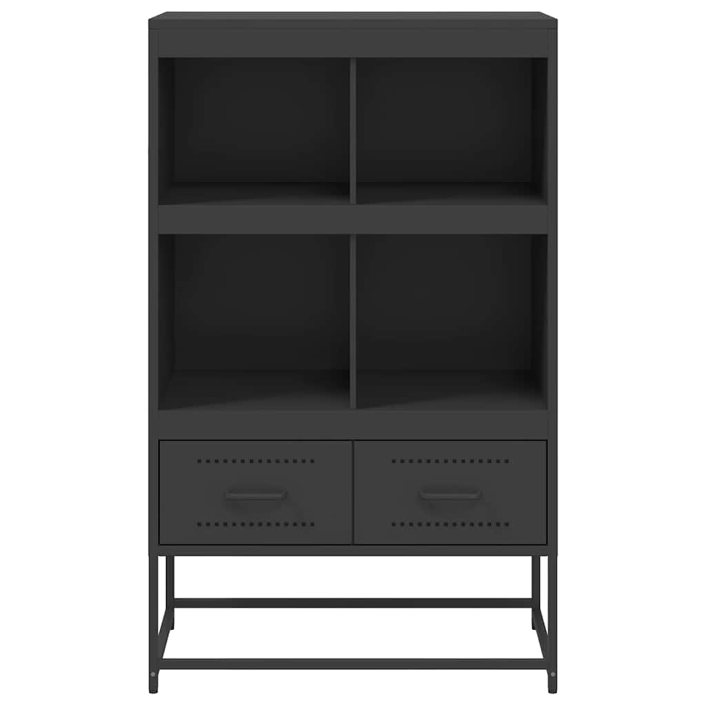 vidaXL Highboard Black 68.5x39x111.5 cm Steel