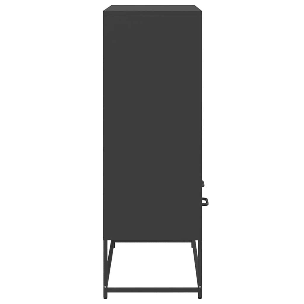 vidaXL Highboard Black 68x39x111,5 cm Steel