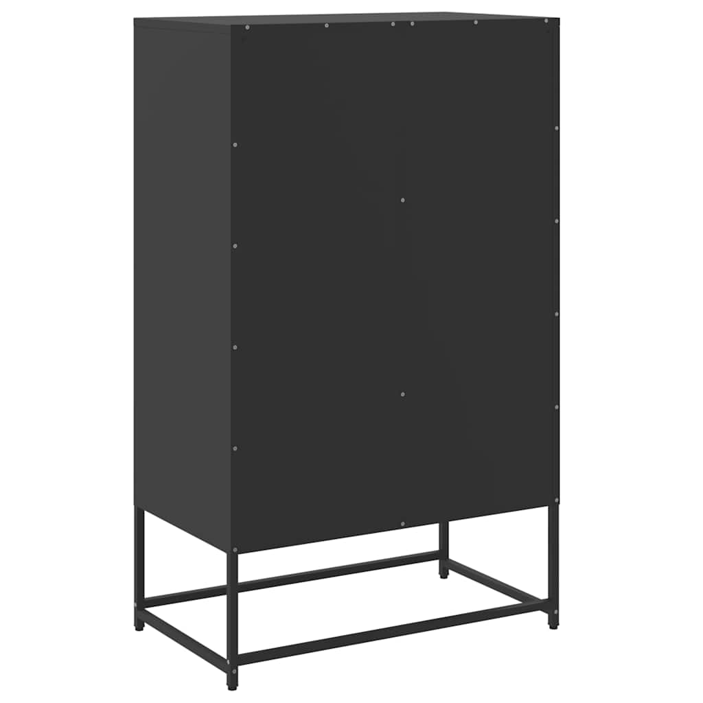 vidaXL Highboard Black 68x39x111,5 cm Steel