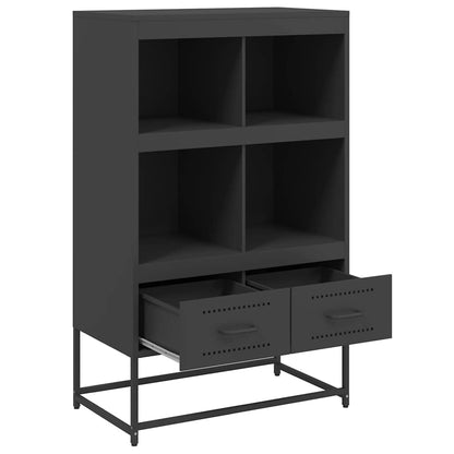 vidaXL Highboard Black 68x39x111,5 cm Steel