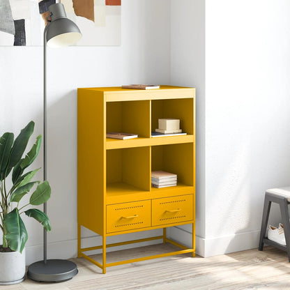 vidaXL Highboard Mustard Yellow 68x39x111,5 cm Steel