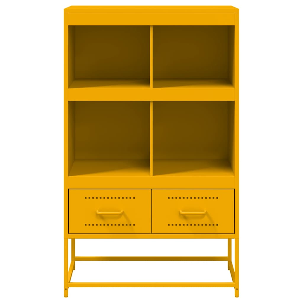 vidaXL Highboard Mustard Yellow 68x39x111,5 cm Steel