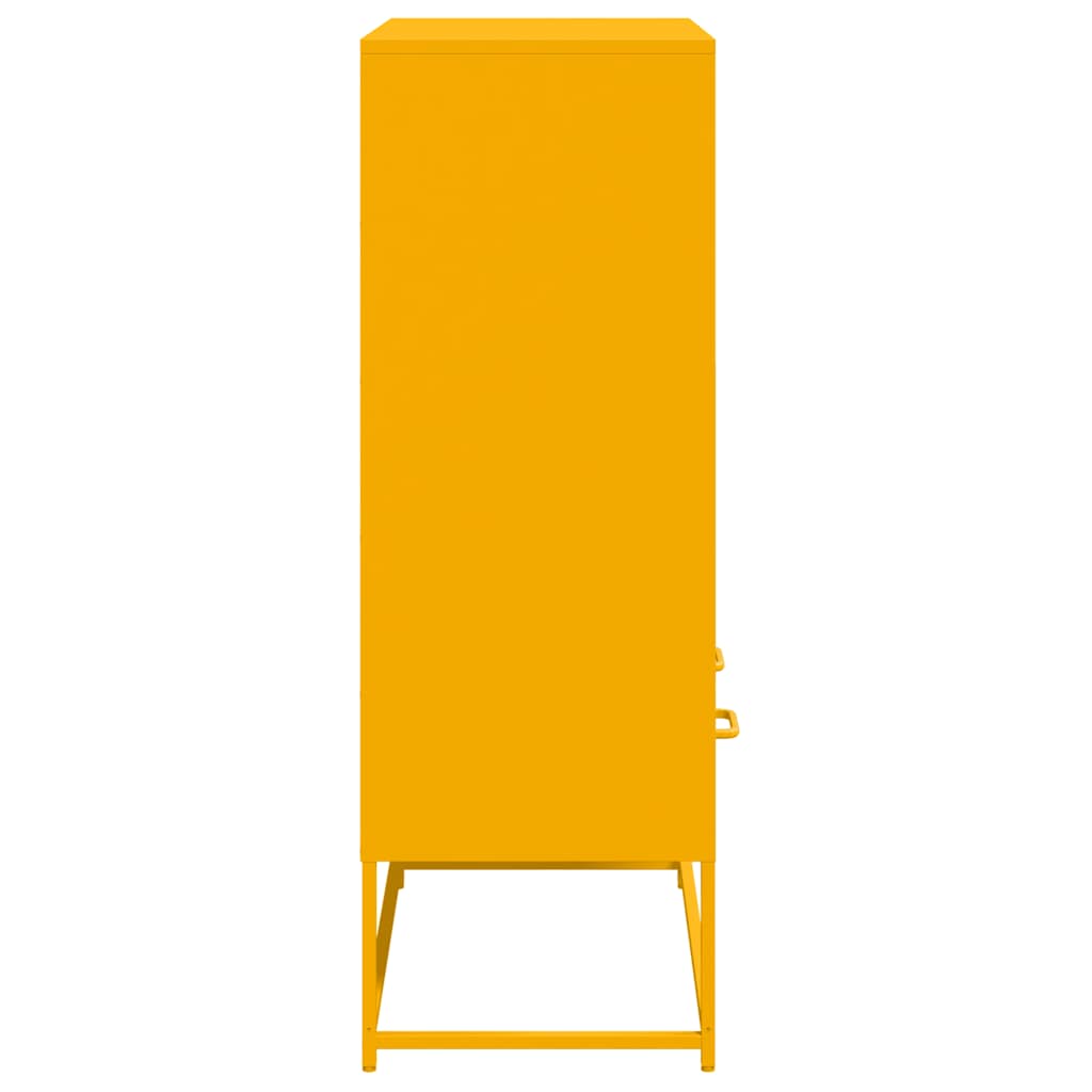 vidaXL Highboard Mustard Yellow 68.5x39x111.5 cm Steel