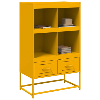 vidaXL Highboard Mustard Yellow 68x39x111,5 cm Steel