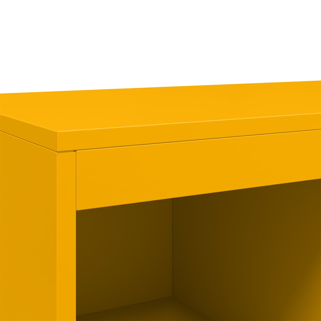 vidaXL Highboard Mustard Yellow 68x39x111,5 cm Steel