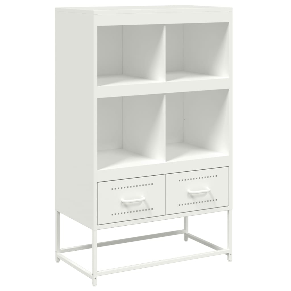 vidaXL Highboard White 68.5x39x111.5 cm Steel