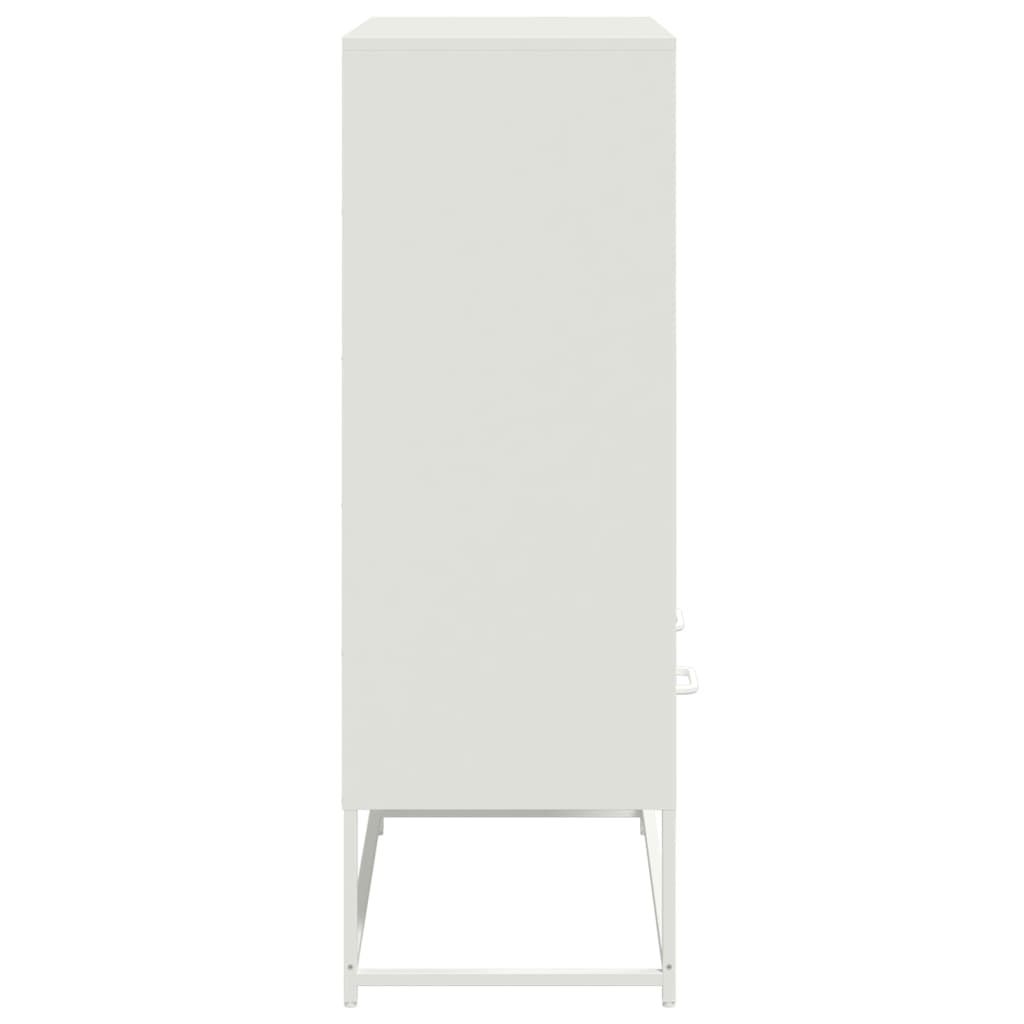 vidaXL Highboard White 68.5x39x111.5 cm Steel