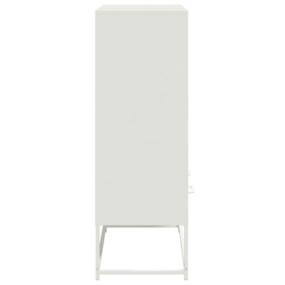 vidaXL Highboard White 68.5x39x111.5 cm Steel