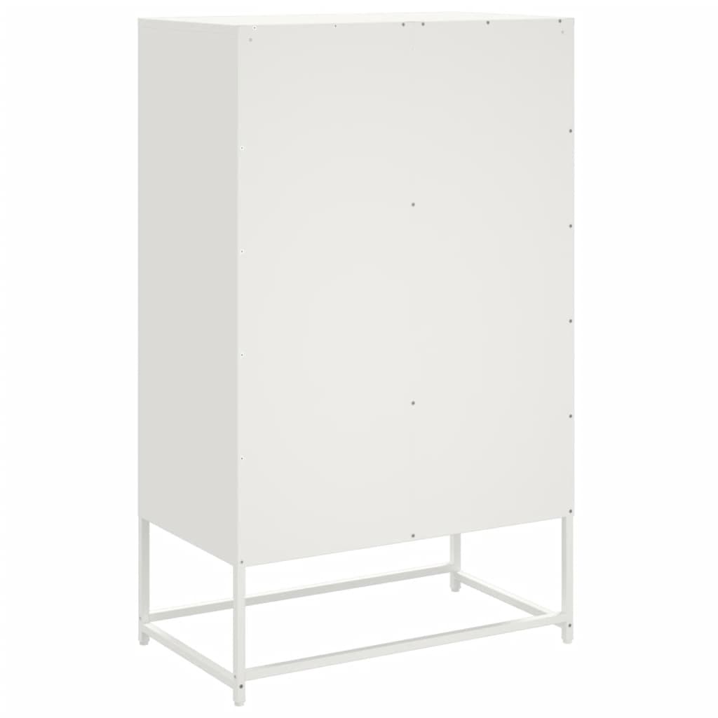 vidaXL Highboard White 68.5x39x111.5 cm Steel
