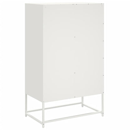 vidaXL Highboard White 68.5x39x111.5 cm Steel