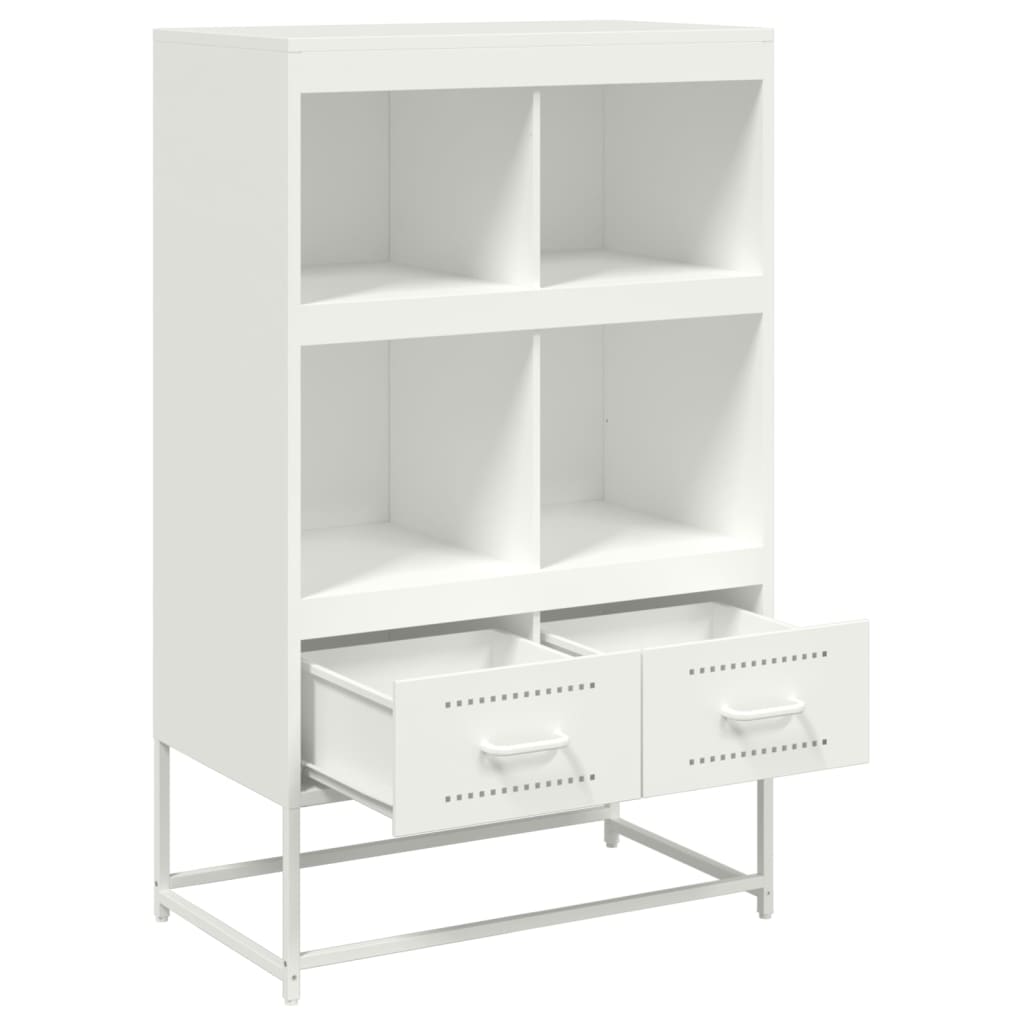 vidaXL Highboard White 68x39x111,5 cm Steel