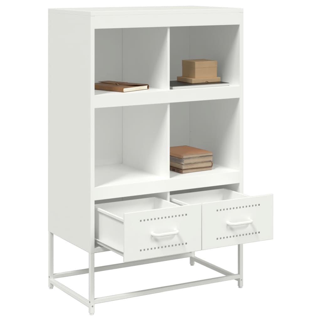 vidaXL Highboard White 68x39x111,5 cm Steel