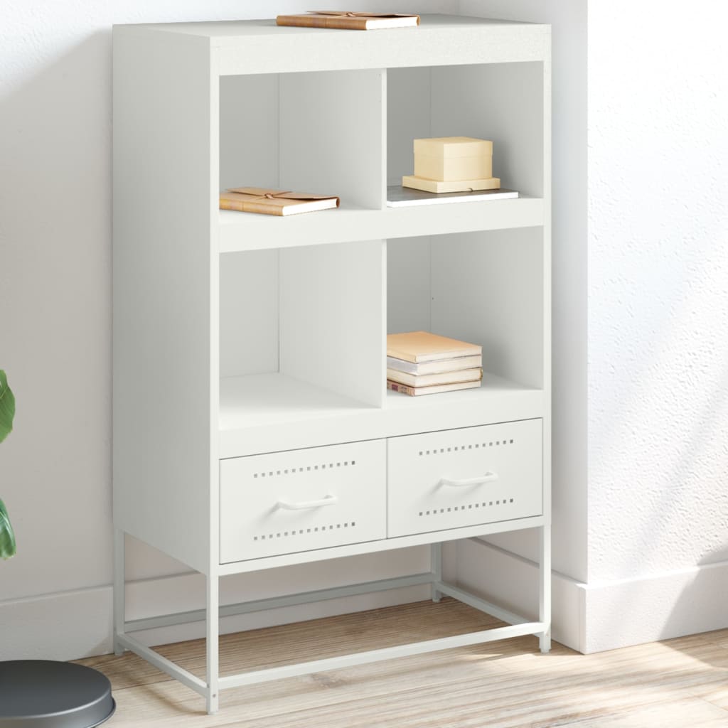 vidaXL Highboard White 68x39x111,5 cm Steel