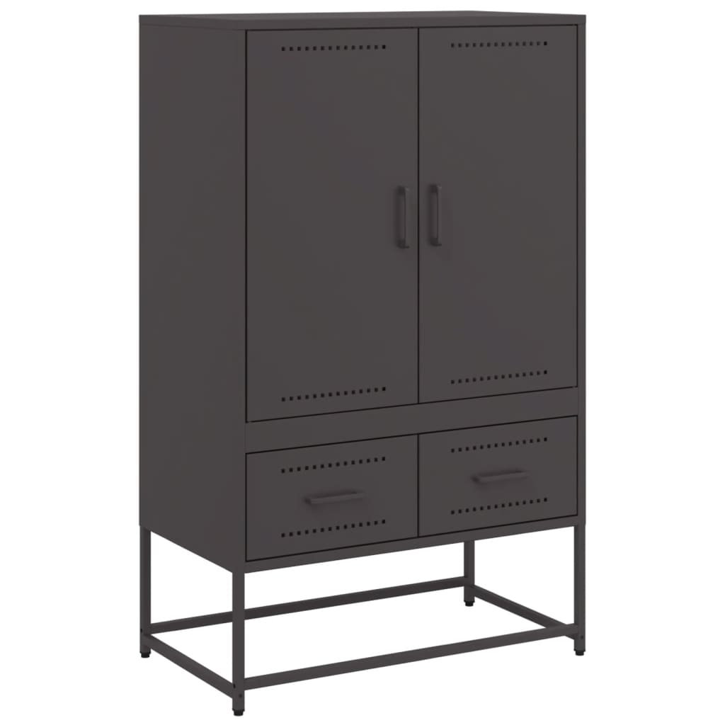 vidaXL Highboard Black 68x39x111,5 cm Steel