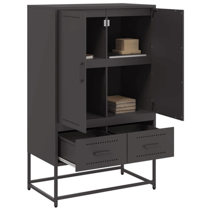 vidaXL Highboard Black 68x39x111,5 cm Steel