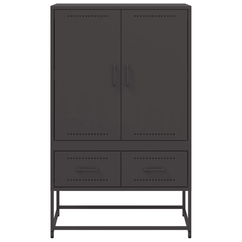 vidaXL Highboard Black 68x39x111,5 cm Steel