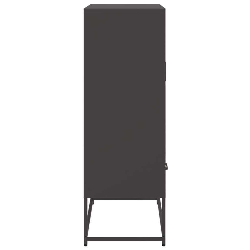 vidaXL Highboard Black 68x39x111,5 cm Steel