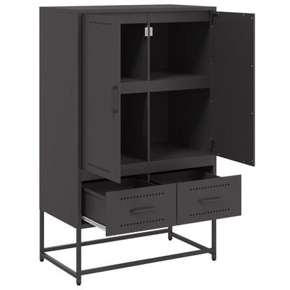 vidaXL Highboard Black 68x39x111,5 cm Steel