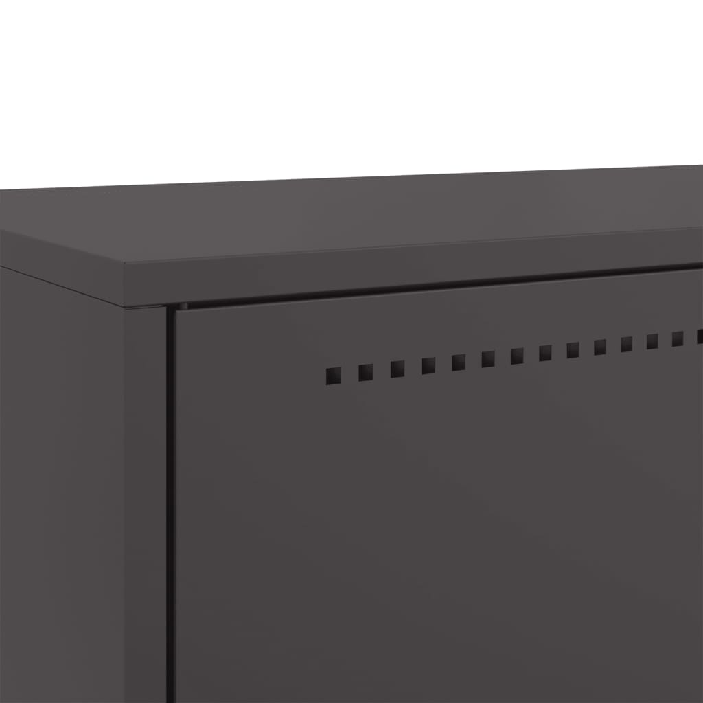 vidaXL Highboard Black 68x39x111,5 cm Steel