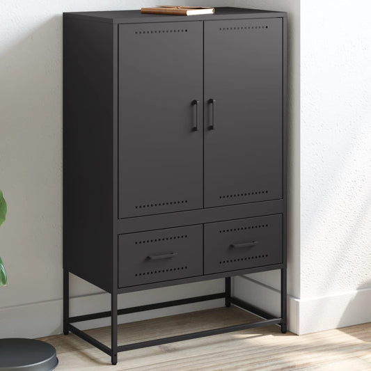 vidaXL Highboard Black 68x39x111,5 cm Steel