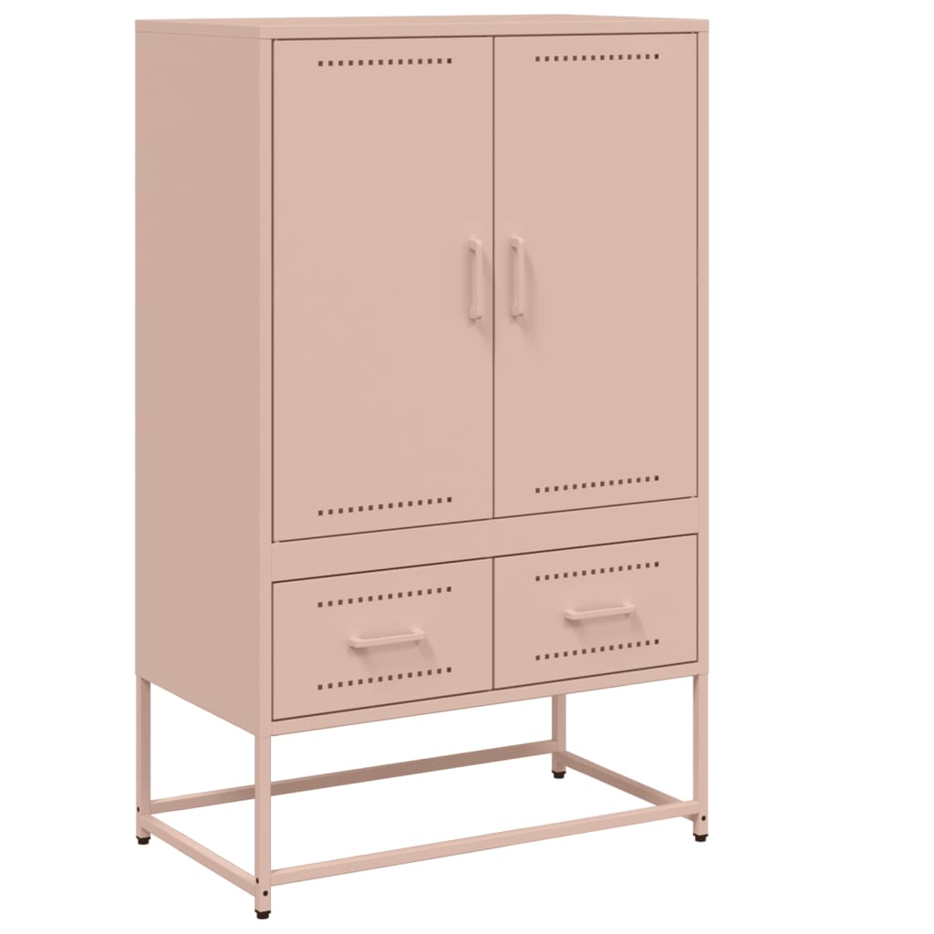 vidaXL Highboard Pink 68x39x111.5 cm Steel