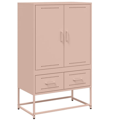 vidaXL Highboard Pink 68x39x111.5 cm Steel