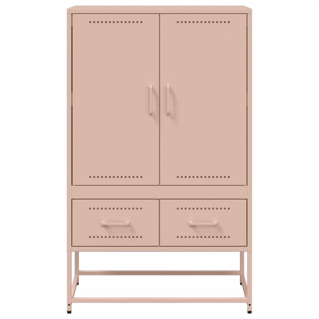 vidaXL Highboard Pink 68x39x111.5 cm Steel
